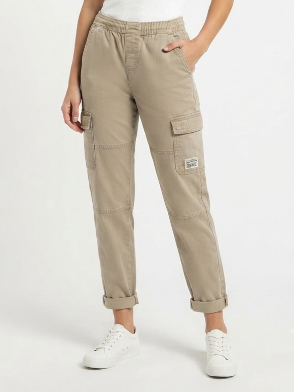 LEVI’S Cargo Joggers Youth L (12-13Y) – Fits Like Women's XS/S Khaki EUC